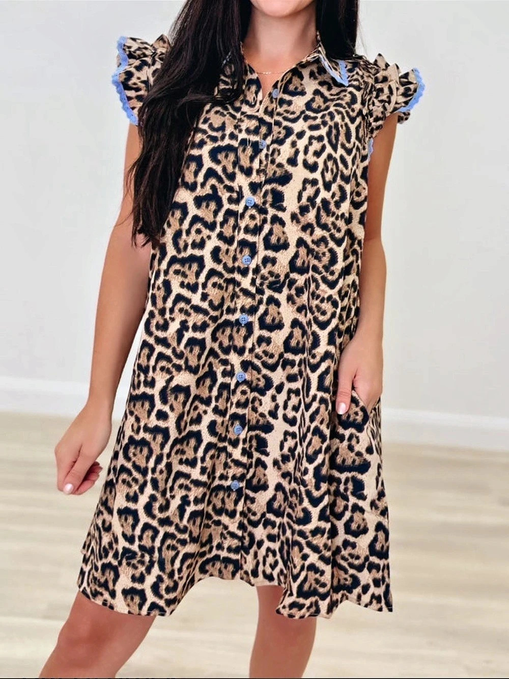 Wildly You Dress Leopard Print Mini Dress